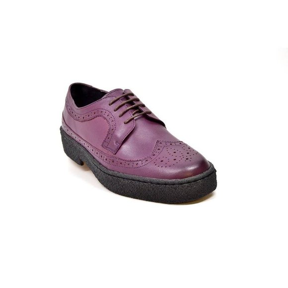 British Walkers Shoes British Walkers Playboy Originals Wingtip Low Cut Mens Albergine